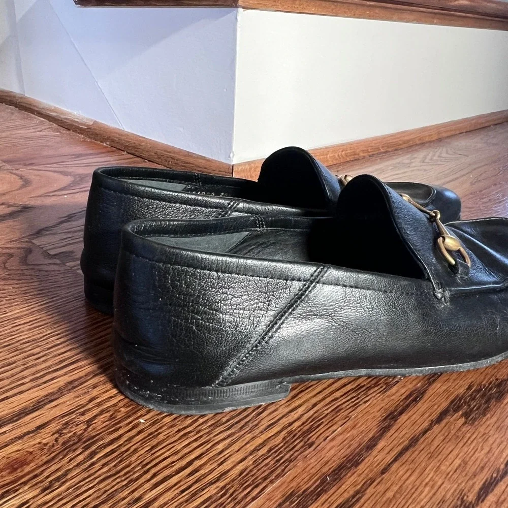 Gucci Brixton‎ Black Leather Horsebit Loafers 414989 38.5 - Picture 11 of 16